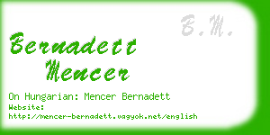bernadett mencer business card